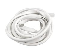 sourcing map U Channel Edge Trim, 6.5ft Length Rubber Guard Seal Strip Edge Protector Fit for 1.5-2.5mm Edge, (13/64" W x 5/16" H) White