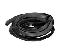 sourcing map U Channel Edge Trim, 6.5ft Length Rubber Guard Seal Strip Edge Protector Fit for 8-9mm Edge, (25/64" W x 25/64" H) Black