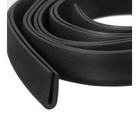 sourcing map U Channel Edge Trim, 6.6ft Length Rubber Guard Seal Strip Edge Protector Round Type Fit for 1.5-2mm Edge, (15/64" W x 19/32" H) Black