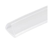 sourcing map U Channel Edge Trim, 8.2ft Length Rubber Guard Seal Strip Edge Protector Fit for 15-16mm Edge, (19/32" W x 25/32" H) Clear