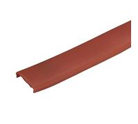 sourcing map U Shape Furniture Edge Banding, 2M Self Adhesive Flexible Edging Trim, 5x16mm TPE Edge Guards for Cabinets Furniture Repair Restoration, Brown