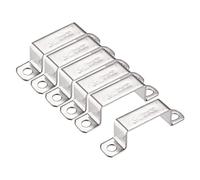 sourcing map U Shaped Connector Bracket 23 x 51.5mm 304 Stainless Steel for Door Closed Bar Holder Strut Channel 6pcs