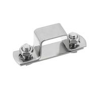 sourcing map U Shaped Connector Bracket, 25mm x 25mm 304 Stainless Steel Bar Security Holder Brackets for Door Window Shed Closed Bar Holder Strut Channel, Pack of 1