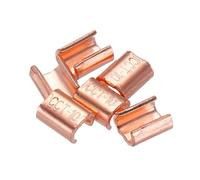 sourcing map U-Shaped Copper Crimping Terminal Connector 5/16" - 7/16"(7.5-11mm) Wire Ferrules for 6 7 8 Awg Gauge, Solid or Twisted Wire Cable Rope Cable, Pack of 6