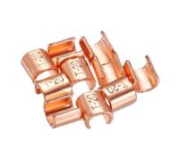 sourcing map U-Shaped Copper Crimping Terminal Connector 9/16" - 13/16"(14-20mm) Wire Ferrules for 6 7 8 Awg Gauge, Solid or Twisted Wire Cable Rope Cable, Pack of 10
