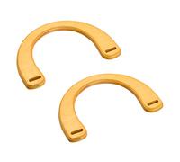 sourcing map U-Shaped Purse Handle, 2Pcs 7.17" Wooden Handbags Purse Handles Replacement for Handmade Bags Handbags Purse Making, Yellow