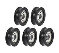 sourcing map U625ZZ Nylon Pulley U Groove Ball Bearing Roller Guide Wheel 5x20x7mm Double Metal Shielded (GCr15) Chrome Steel Bearings 5pcs