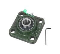 sourcing map UCF202-10 Pillow Block Bearings, 5/8 inch Bore Self Alignment, Solid Cast Iron Base, Chrome Steel Square Flange Mounted Pillow Block Ball Bearing, (ABEC3)