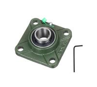 sourcing map UCF205-16 Pillow Block Bearings, 1 inch Bore Self Alignment, Solid Cast Iron Base, Chrome Steel Square Flange Mounted Pillow Block Ball Bearing, (ABEC3)