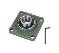 sourcing map UCF208-24 Pillow Block Bearings, 1-1/2 inch Bore Self Alignment, Solid Cast Iron Base, Chrome Steel Square Flange Mounted Pillow Block Ball Bearing, (ABEC3)
