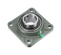sourcing map UCF210 Flange Block Bearings 50mm Bore Cast Iron Bearing Unit Set Screw Lock
