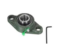 sourcing map UCFL205 Pillow Block Bearings, 25mm Bore Self Alignment, Solid Cast Iron Base, Chrome Steel Flange Mounted Pillow Block Ball Bearing, (ABEC3)