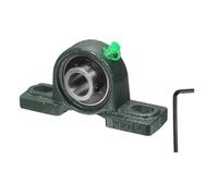 sourcing map UCP204-12 Pillow Block Bearings, 3/4 inch Bore Self Alignment, Solid Cast Iron Base, Chrome Steel Flange Mounted Pillow Block Ball Bearing, (ABEC3)
