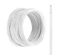 sourcing map UL1007 Solid Core Wire, 14 Gauge 100FT 300V 14 AWG Electrical Wire Tinned Copper PVC 80 Degree High Temp Internal Wiring for Fixed Installations, Appliances, White