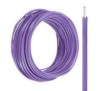 sourcing map UL1007 Solid Core Wire, 14 Gauge 50FT 300V 14 AWG Electrical Wire Tinned Copper PVC 80 Degree High Temp Internal Wiring for Fixed Installations, Appliances, Purple