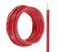 sourcing map UL1007 Solid Core Wire, 16 Gauge 50FT 300V 16 AWG Electrical Wire Tinned Copper PVC 80 Degree High Temp Internal Wiring for Fixed Installations, Appliances, Red