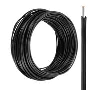 sourcing map UL1007 Solid Core Wire, 18 Gauge 50FT 300V 18 AWG Electrical Wire Tinned Copper PVC 80 Degree High Temp Internal Wiring for Fixed Installations, Appliances, Black