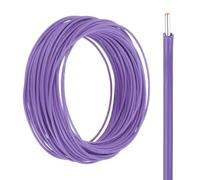 sourcing map UL1007 Solid Core Wire, 22 Gauge 50FT 300V 22 AWG Electrical Wire Tinned Copper PVC 80 Degree High Temp Internal Wiring for Fixed Installations, Appliances, Purple