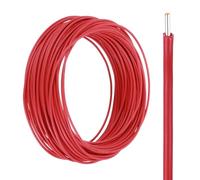 sourcing map UL1007 Solid Core Wire, 22 Gauge 50FT 300V 22 AWG Electrical Wire Tinned Copper PVC 80 Degree High Temp Internal Wiring for Fixed Installations, Appliances, Red