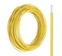 sourcing map UL1007 Solid Core Wire, 24 Gauge 50FT 300V 24 AWG Electrical Wire Tinned Copper PVC 80 Degree High Temp Internal Wiring for Fixed Installations, Appliances, Yellow