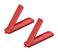 sourcing map Ultra-Thin Phone Stands,2Pack Horizontal & Vertical Red | Desk Stand,Stick on Portable Phone Stand for Most Smartphones,Phone Cases,Tablets