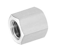 sourcing map UNC 1/2"-13 Coupling Nuts, 20mm Length 304 Stainless Steel Hex Rod Coupler Nut Fully Threaded Studding Connector Fasteners, Silver Tone