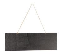 sourcing map Unfinished Hanging Wood Sign, 11.8 x 3.9 Inch Rectangle Box-Wood Blank Plaque for DIY Crafts Art Projects Home Decoration (Black)