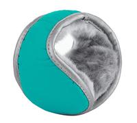 sourcing map Unisex Winter Outdoor Behind Hair Foldable Faux Fur Fleece Ear Muffs Turquoise 16.5"x4.3"