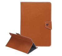 sourcing map Universal 10.1 Inch Tablet Case, Protective Folio PU Leather Shell Case for 10.1-10.5 Inch Touchscreen Tablet, Brown