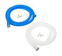 sourcing map Universal Air Conditioner Drain Hose 18mm ID 5.3ft Thickened with Clamp for AC Units Washing Machine, Blue White