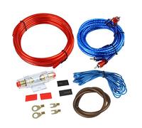 sourcing map Universal Car Amplifier Wiring Kit Audio RCA Power Cable Fuse Set