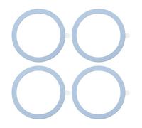 sourcing map Universal Metal Ring Sticker Wireless Magnetic Charger Magnet Ring Stickers 55x0.4mm(ODxT) for Phone Case for All Cellphones, 4 Pack, Blue