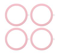 sourcing map Universal Metal Ring Sticker Wireless Magnetic Charger Magnet Ring Stickers 55x0.4mm(ODxT) for Phone Case for All Cellphones, 4 Pack, Pink
