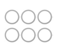 sourcing map Universal Metal Ring Sticker Wireless Magnetic Charger Magnet Ring Stickers 55x0.4mm(ODxT) for Phone Case for All Cellphones, 6 Pack, Gray
