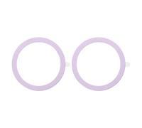 sourcing map Universal Metal Ring Sticker Wireless Magnetic Charger Magnet Ring Stickers 55x0.4mm(ODxT) for Phone Case for All Cellphones, 2 Pack, Purple