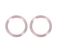 sourcing map Universal Metal Ring Sticker Wireless Magnetic Charger Magnet Ring Stickers 56x1 Mm(ODxT) for Phone Case for All Cellphones, 2 Pack, Pink