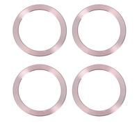 sourcing map Universal Metal Ring Sticker Wireless Magnetic Charger Magnet Ring Stickers 56x1 Mm(ODxT) for Phone Case for All Cellphones, 4 Pack, Pink