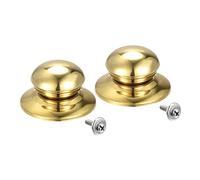 sourcing map Universal Pot Lid Knob,Stainless Steel Replacement Knob 41 x 24mm,Gold Tone,for Pan Pot Cover Pack of 2