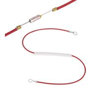 sourcing map Universal Rice Cooker Temperature Fuse, 100°C 10A 250V Metal Thermal Fuse with Both End Ring Terminal Fiberglass Sleeving for Electric Pressure Cooker Repair Part