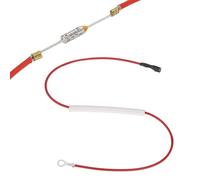 sourcing map Universal Rice Cooker Temperature Fuse, 157°C 10A 250V Metal Thermal Fuse with Terminal and Ring Terminal Fiberglass Sleeving for Electric Pressure Cooker Repair Part