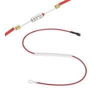 sourcing map Universal Rice Cooker Temperature Fuse, 172°C 10A 250V Metal Thermal Fuse with Terminal and Ring Terminal Fiberglass Sleeving for Electric Pressure Cooker Repair Part