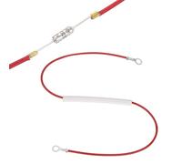 sourcing map Universal Rice Cooker Temperature Fuse, 192°C 10A 250V Metal Thermal Fuse with Both End Ring Terminal Fiberglass Sleeving for Electric Pressure Cooker Repair Part