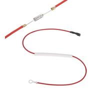 sourcing map Universal Rice Cooker Temperature Fuse, 229°C 10A 250V Metal Thermal Fuse with Terminal and Ring Terminal Fiberglass Sleeving for Electric Pressure Cooker Repair Part