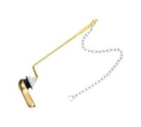 sourcing map Universal Side Mount Toilet Handle Replacement Kit, Toilet Flush Tank Lever ABS Handle Aluminum Rod with Stainless Steel Chain, Brushed Silver