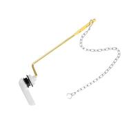 sourcing map Universal Side Mount Toilet Handle Replacement Kit, Toilet Flush Tank Lever ABS Handle Aluminum Rod with Stainless Steel Chain, White