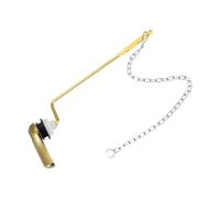 sourcing map Universal Side Mount Toilet Handle Replacement Kit, Toilet Flush Tank Lever ABS Handle Aluminum Rod with Stainless Steel Chain, Gold