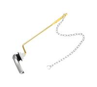 sourcing map Universal Side Mount Toilet Handle Replacement Kit, Toilet Flush Tank Lever ABS Handle Aluminum Rod with Stainless Steel Chain, Silver