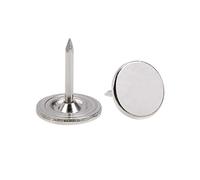 sourcing map Upholstery Nails Tacks 11mmx13mm Flat Head Furniture Nails Pins Silver Tone for Furniture Sofa Headboards, 100 Pcs