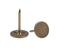 sourcing map Upholstery Nails Tacks 11mmx17mm Flat Head Furniture Nails Bronze Tone for Furniture Sofa Headboards, 50 Pcs