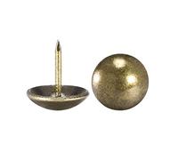 sourcing map Upholstery Nails Tacks 16mm Dia 17mm Height Retro Round Thumb Push Pins Bronze Tone for Furniture Sofa Headboards, 30 Pcs